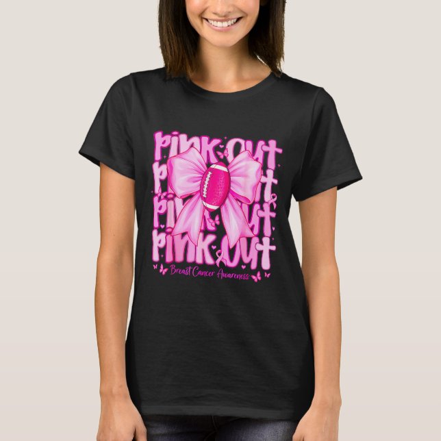 T-shirt Womens Nk Out Football Tackle Breast Cancer Awaren (Devant)