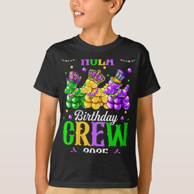 T-shirt Womens Nola Birthday Crew 2025 New Orleans Mardi G (Devant)