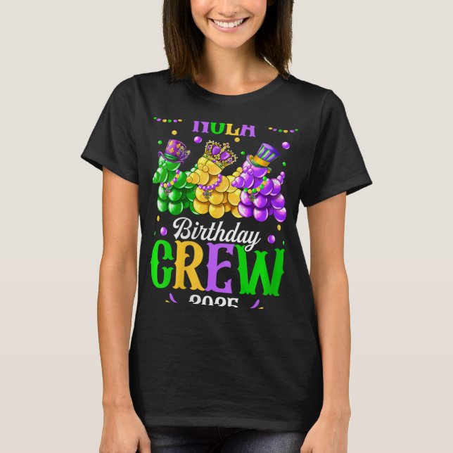 T-shirt Womens Nola Birthday Crew 2025 New Orleans Mardi G (Devant)