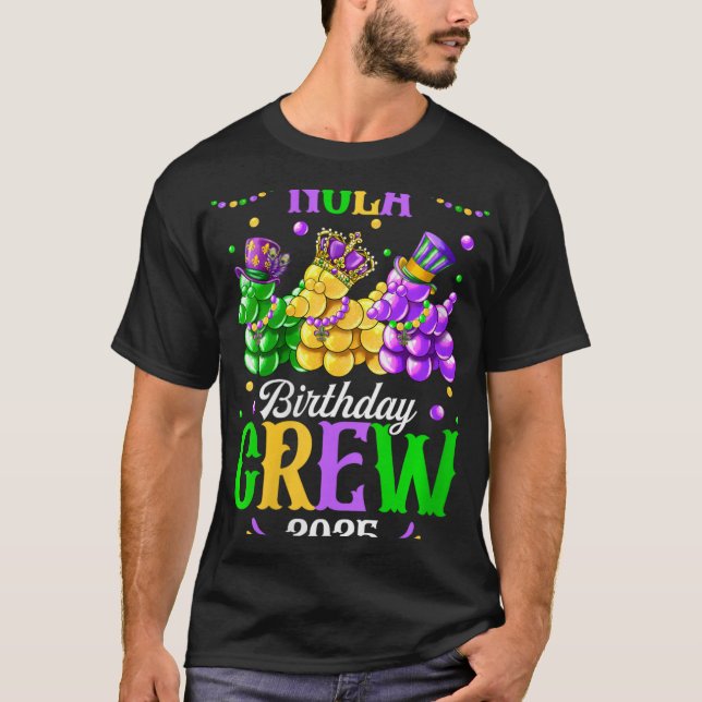 T-shirt Womens Nola Birthday Crew 2025 New Orleans Mardi G (Devant)