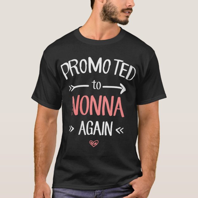 T-shirt Womens Nonna New Promoted To Nonna Again V-neck  (Devant)