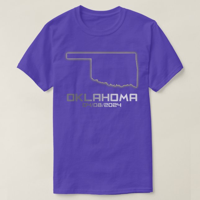 T-shirt Womens Oklahoma America Astronomie Total Éclip sol (Design devant)