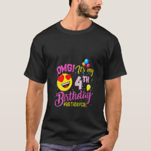 T-shirt Womens Omg C'est mon 4e anniversaire fille 4 ans