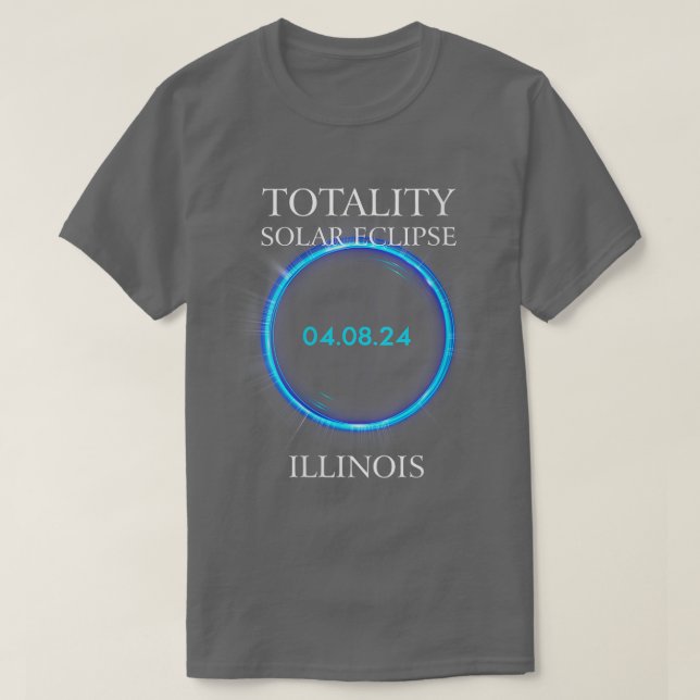 T-shirt Womens otal Solar Eclipse 2024 ILLINOIS 04  (Design devant)