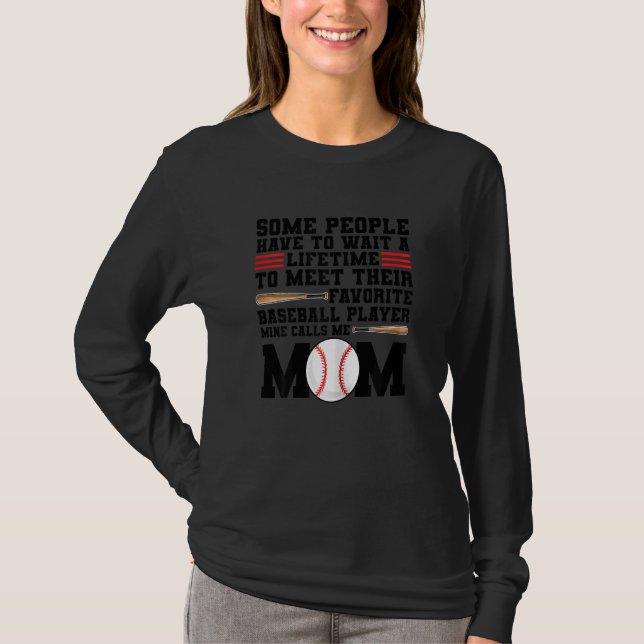 T-shirt Womens People wait lifetime meet baseball Baseball (Devant)