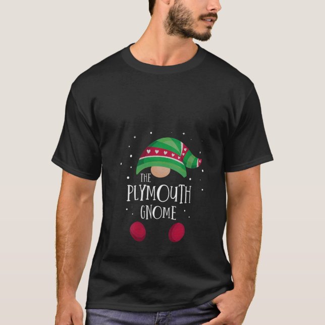 T-shirt Womens Plymouth Gnome Family Matching Christmas Pa (Devant)