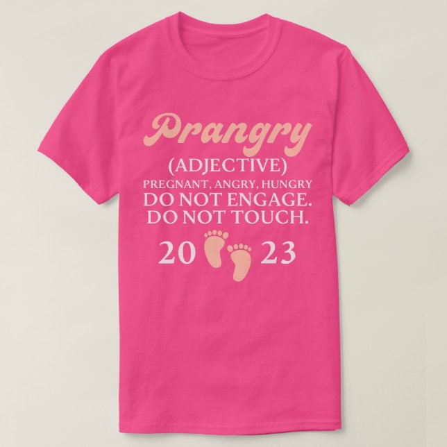 T-shirt Womens Pregnant pregnancy declaration 2023 Premium (Design devant)