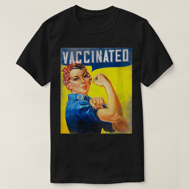 T-shirt Womens Pro Vaccine, Je me suis fait vacciner, Je v (Design devant)