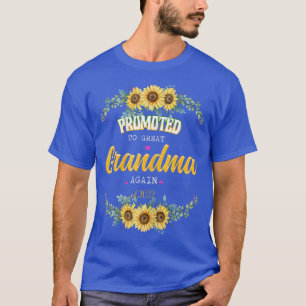 T-shirt Womens Promoted To Great Grandma Again Est
