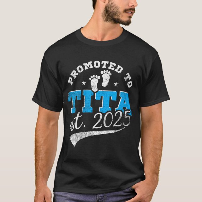 T-shirt Womens Promoted To Tita 2025 New Filino Aunt Vinta (Devant)