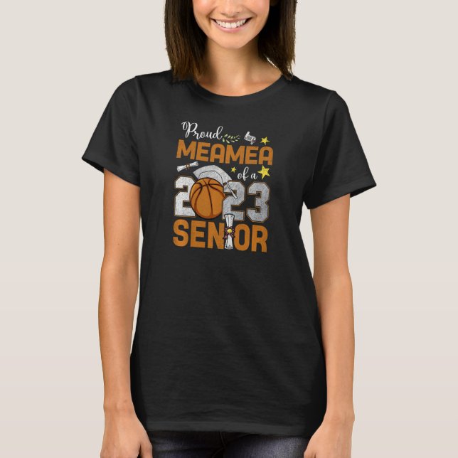 T-shirt Womens Proud Meamea Of A 2023 Senior Basketball Gr (Devant)