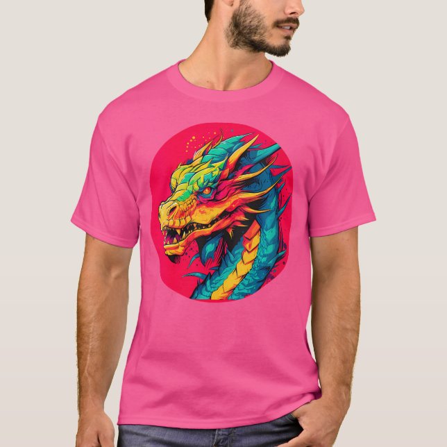 T-shirt Womens Punk Dragon Délice Dragon Vibrant À Asiatiq (Devant)