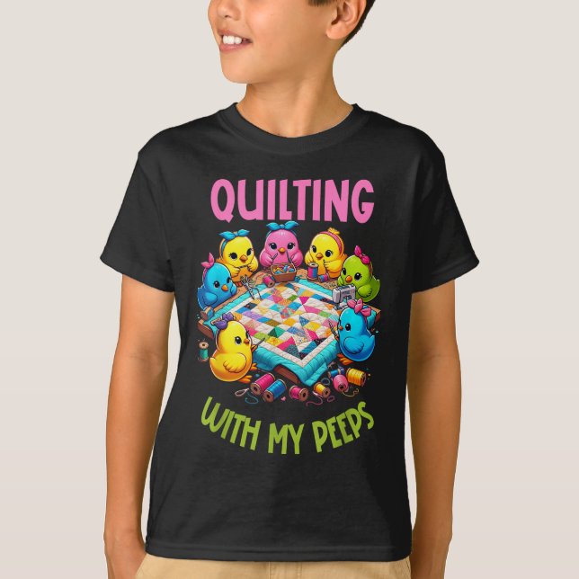T-shirt Womens Quilting With My Funny Quilting Gift For Wo (Devant)