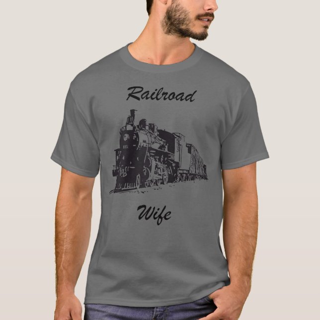 T-shirt Womens Railroad wife t shirt (Devant)