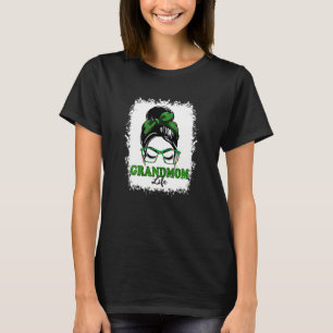 T-shirt Womens Retro Irish Messy Bun Grand-maman Life Sham