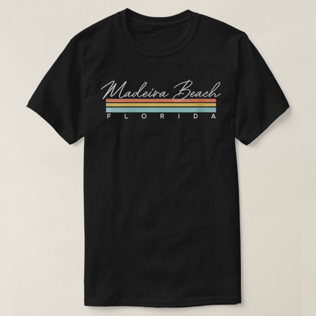 T-shirt Womens Retro Madeira Beach Floride VNeck (Design devant)