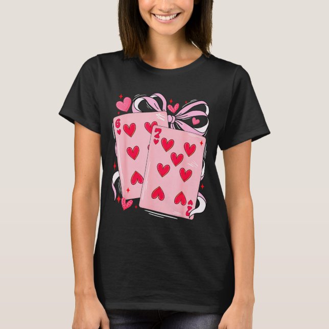 T-shirt Womens Retro Six Seven 67 Meme Valentines Day Play (Devant)