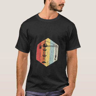 T-shirt Womens Retro Style Vintage Tower Crane Operator