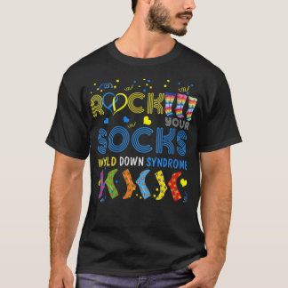 T-shirt Womens Rock Your Socks Cute 3-21 Trisomy 21 World 