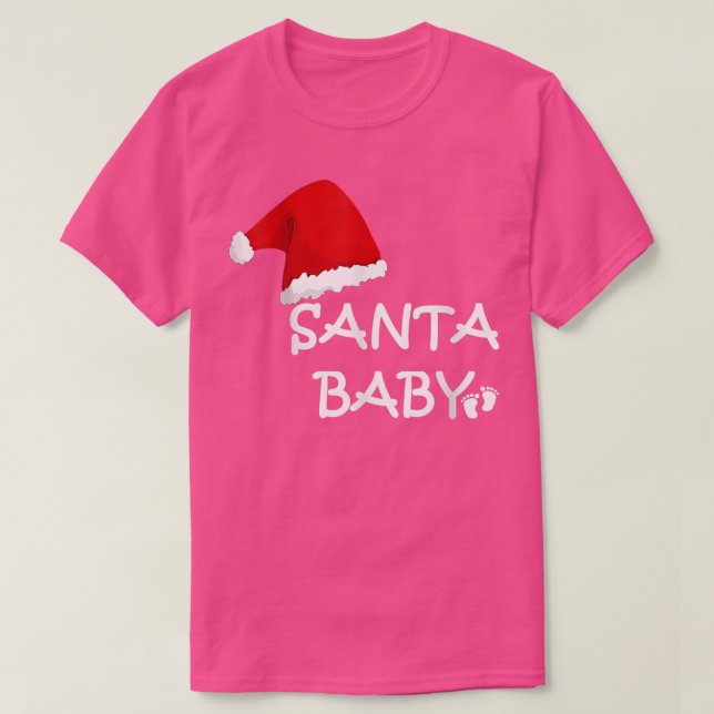 T-shirt Womens Santa BabyPregnancy Announcement Christmas  (Design devant)