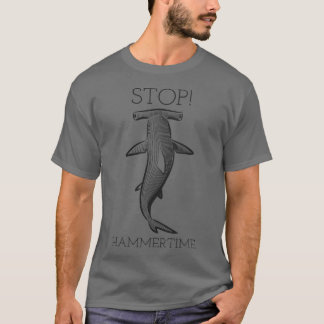 T-shirt Womens Shark Sayings Funny Stop Hammertime VNeck