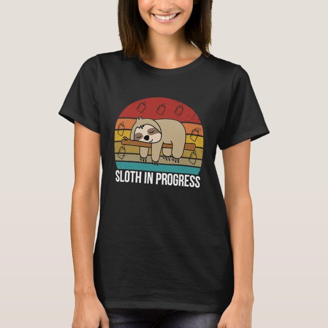 T-shirt Womens Sloth Pregnancy  For Pregnant Baby Belly Wo (Devant)