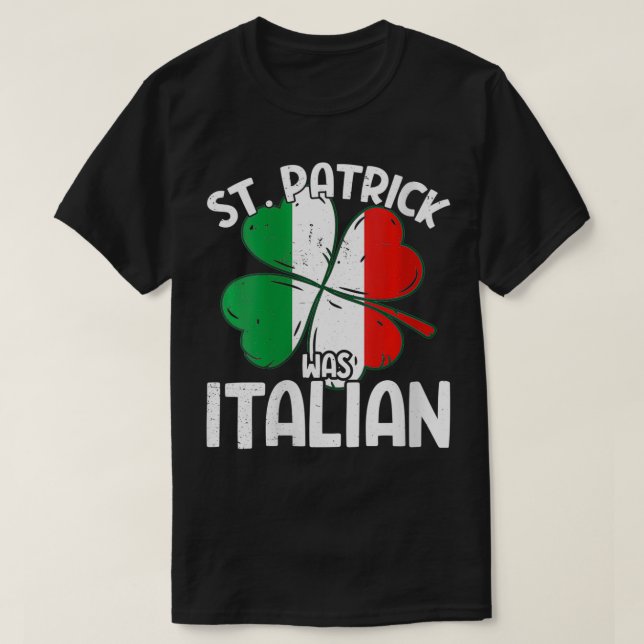 T-shirt Womens St Patrick Était Italien Fier Italie Drapea (Design devant)