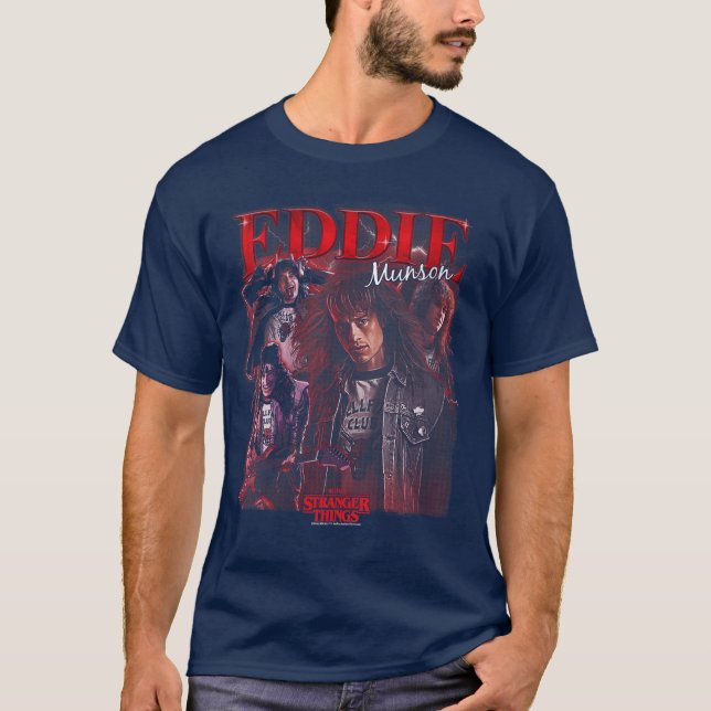 T-shirt Womens Strangerhings Eddie Boyfriend Officially Li (Devant)