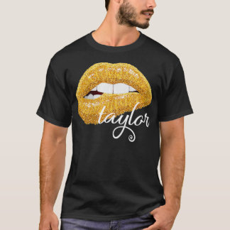T-shirt Womens Taylor Golden Lips Spécial Fan Lover Man w