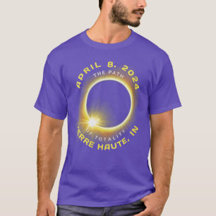 T-shirt Womens Terre Haute Indiana Solar Eclipse Totalité