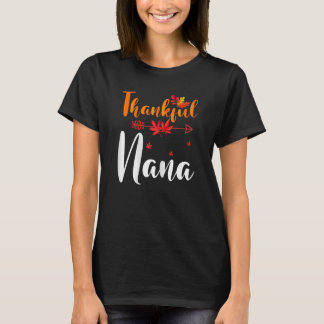 T-shirt Womens Thankful Nana Cute Thanksgiving
