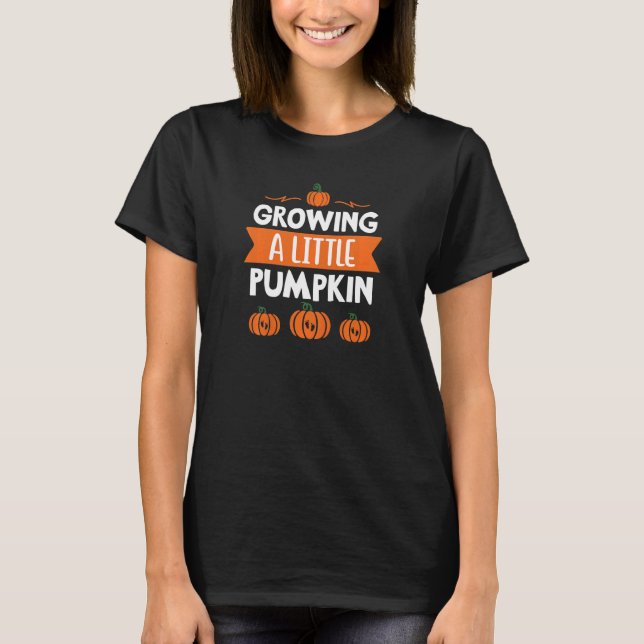 T-shirt Womens Thanksgiving Pregnancy Announcement Growing (Devant)