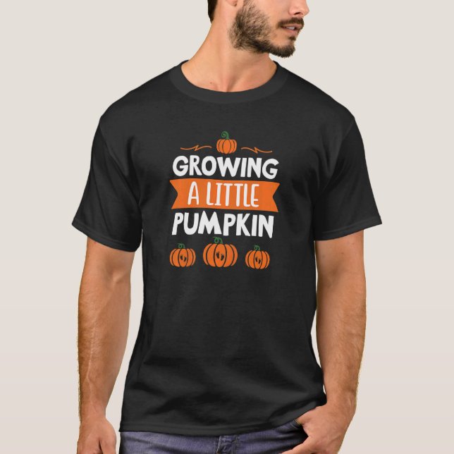 T-shirt Womens Thanksgiving Pregnancy Announcement Growing (Devant)
