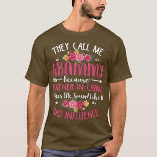T-shirt Womens They Call Me Grammy Because Partner In Crim