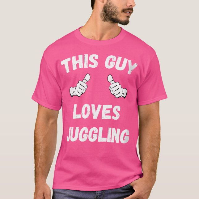T-shirt Womens This Guy Loves Juggling (Devant)