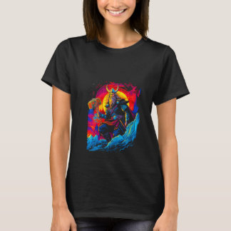 T-shirt Womens Thorr Mjolnir God Thunder Lightning Norse M