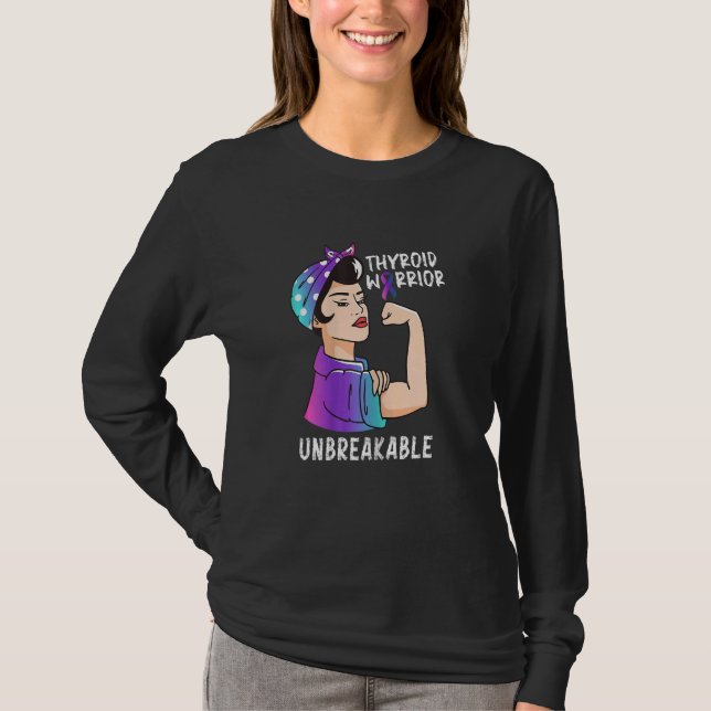 T-shirt Womens Thyroid Guerrier Incassable Thyroid Reconna (Devant)