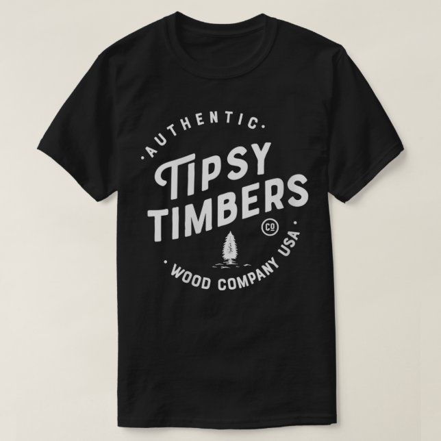 T-shirt Womens Tipsy Timbers Round Logo Tee VNeck (Design devant)
