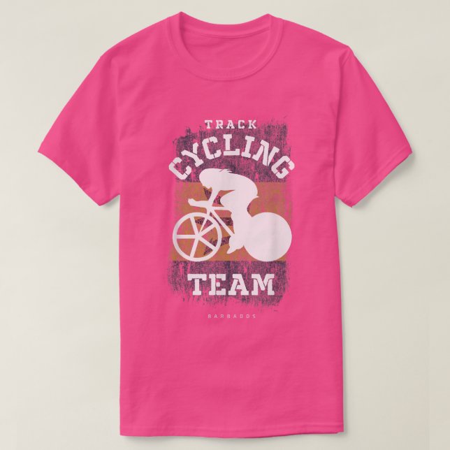 T-shirt Womens Track Cycling Barbados Road Bike Speed Cycl (Design devant)
