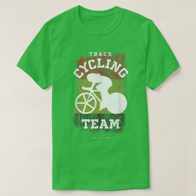 T-shirt Womens Track Cycling Belgique Road Bike Speed Cycl (Design devant)