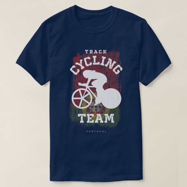 T-shirt Womens Track Cycling Portugal Road Bike Speed Cycl (Design devant)