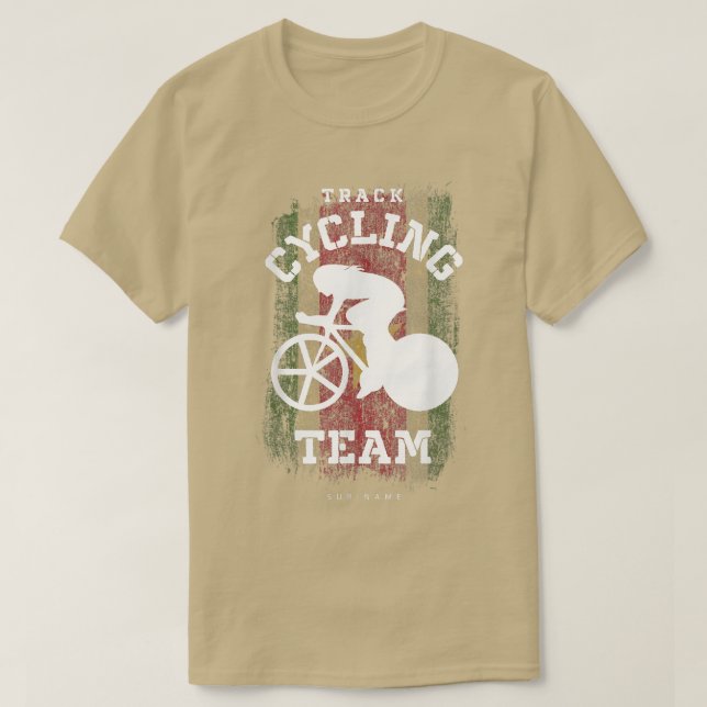 T-shirt Womens Track Cycling Suriname Road Vélo Vitesse Cy (Design devant)