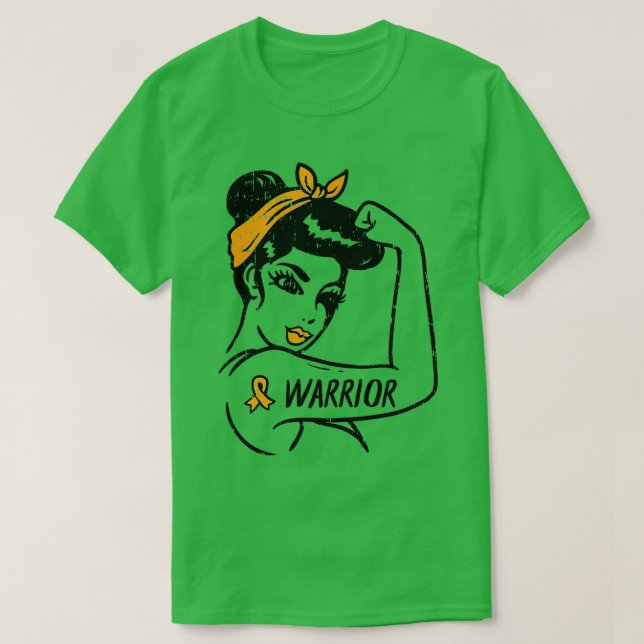 T-shirt Womens Unbreakable Warrier Orange Ribbon Leukemia (Design devant)