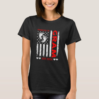 T-shirt Womens US American Flag Promoted To Gram 2024 Moth