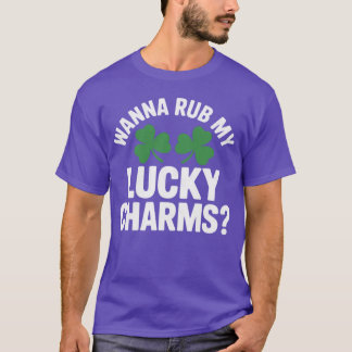 T-shirt Womens Wanna Rub My Lucky Charms Adult St Patricks