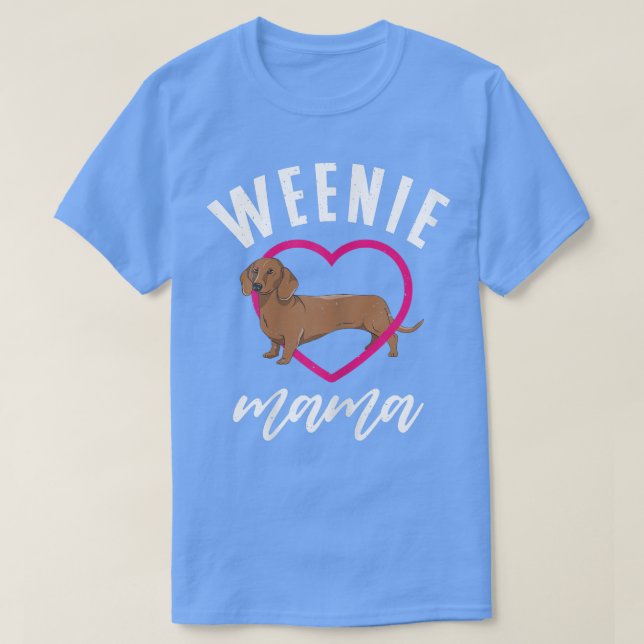 T-shirt Womens Weenie Mama Dachshund Lover Propriétaire de (Design devant)