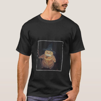 T-shirt Womens Wizard Cat Meme Halloween Funny Classic Kit