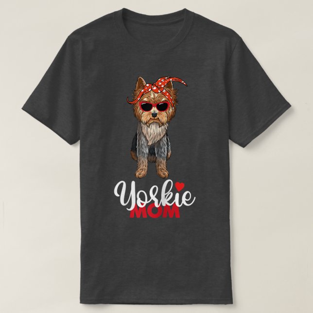 T-shirt Womens Yorkie Mama I Love Yorkie Yorkshire Terrier (Design devant)