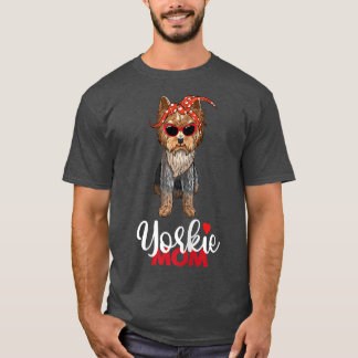 T-shirt Womens Yorkie Mama I Love Yorkie Yorkshire Terrier