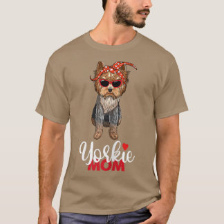 T-shirt Womens Yorkie Mama I Love Yorkie Yorkshire Terrier